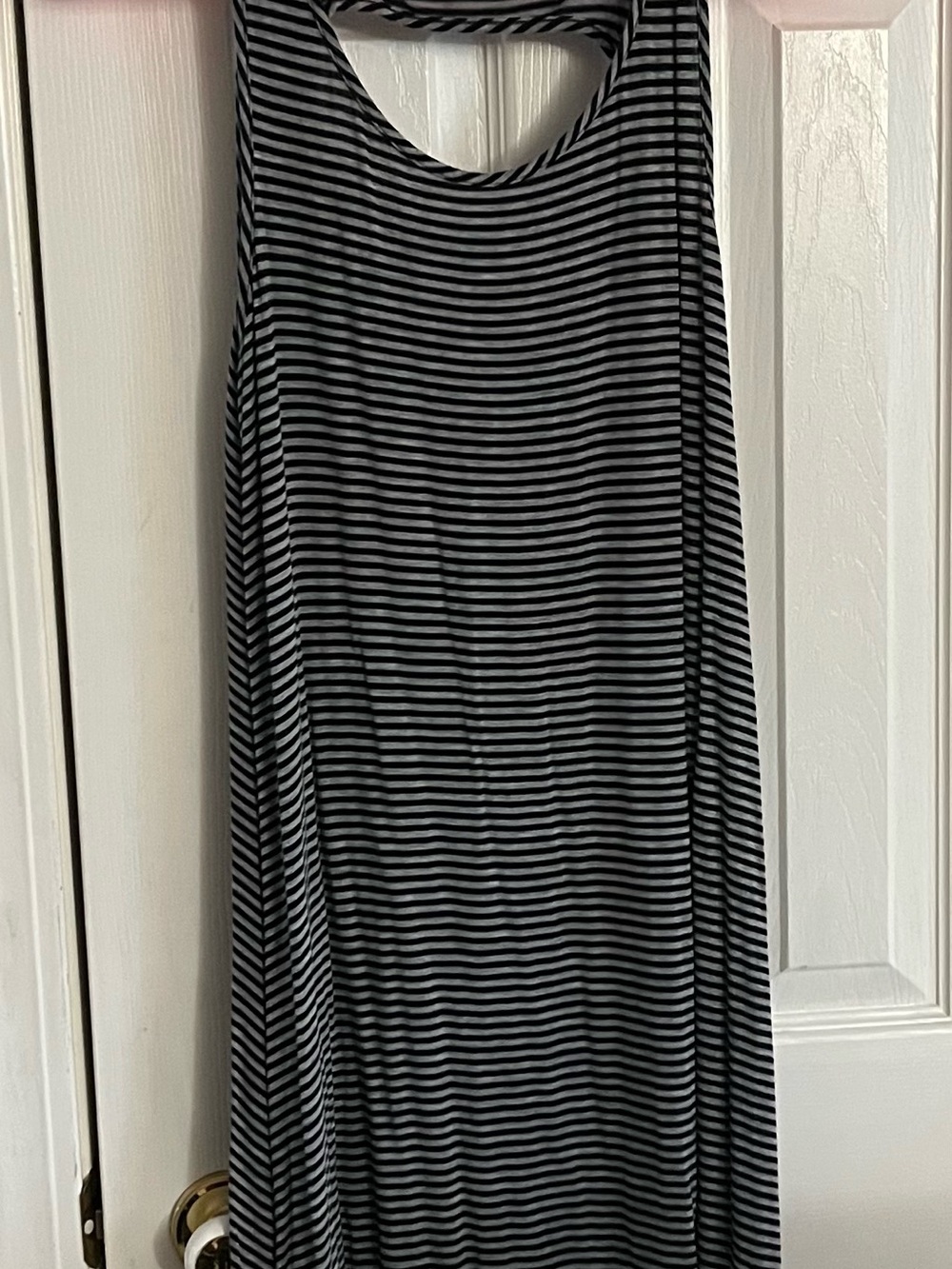 Navy and grey Striped Women's t shirt dress Skirt